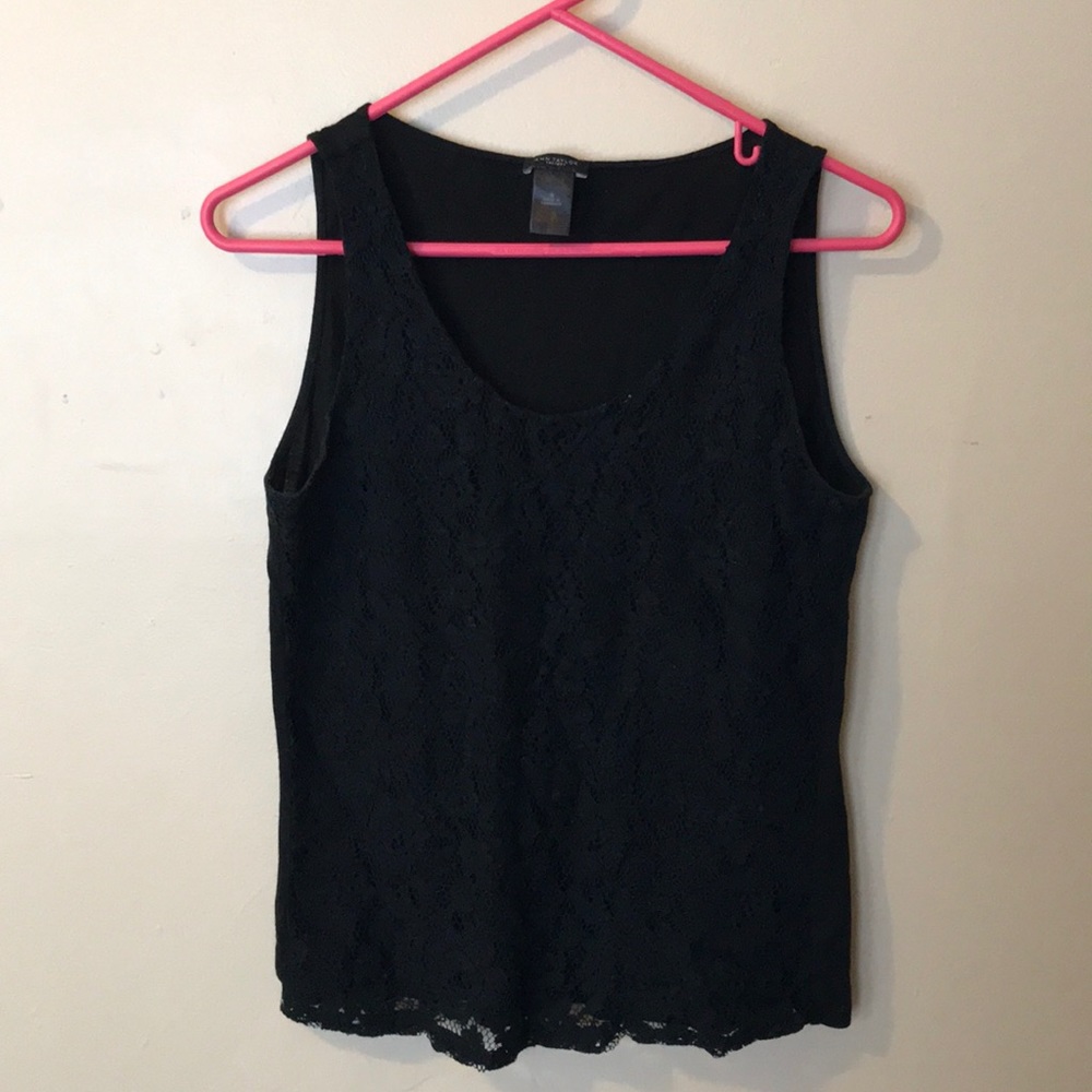 Black lace Ann Taylor tank top